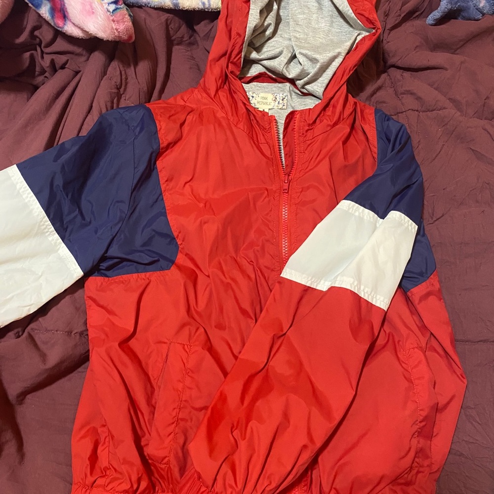 Womens Pink Republic Hooded Jacket